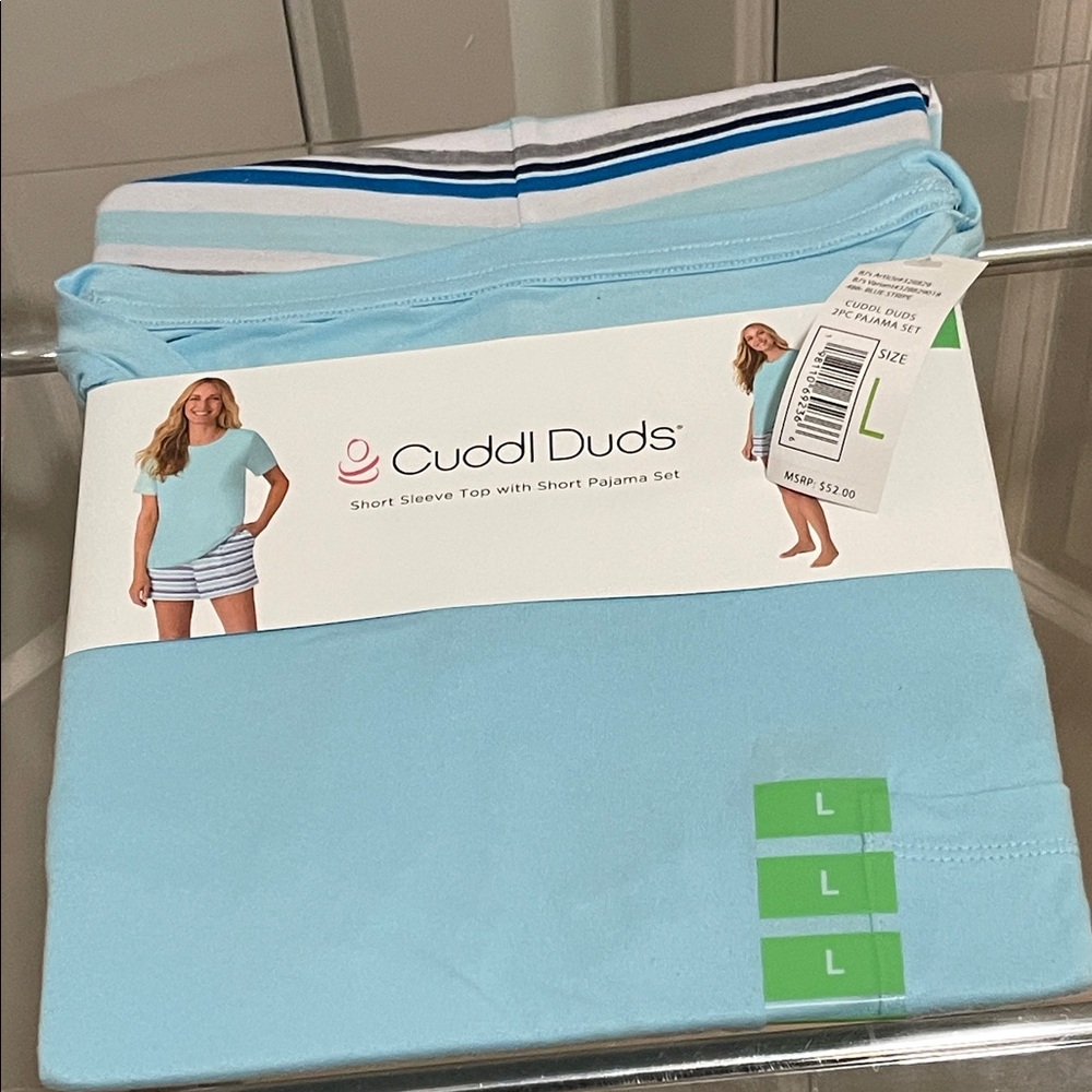 Cuddl Duds Sky Blue Pajama Set